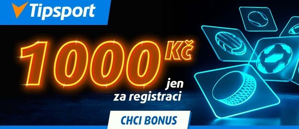 Tipsport bonus za registraci bez vkladu je navýšen na 1 000 až do konce MS ve fotbale 2026