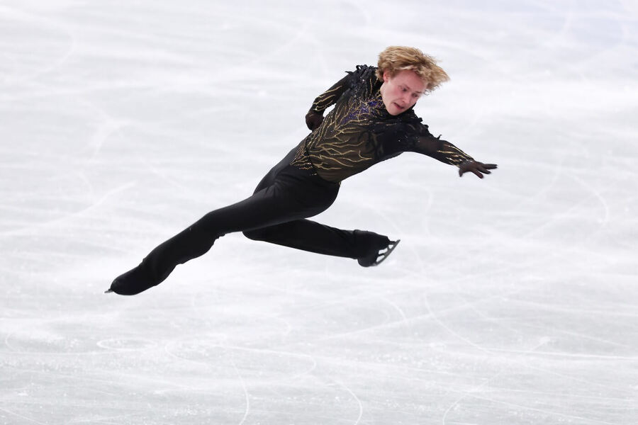 Ilia Malinin při skoku