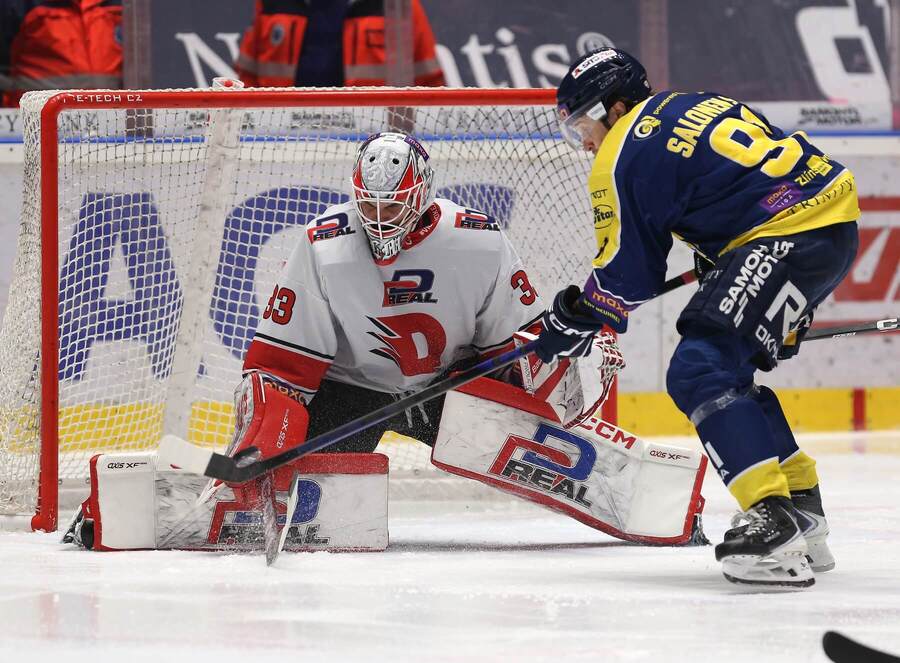 Momentka ze zápasu mezi pardubickou rezervou a&nbsp;Zlínem v&nbsp;rámci 17. kola Maxa ligy 2025/26