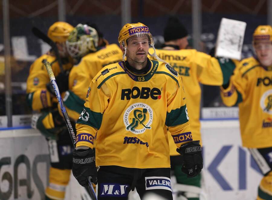 Útočník Petr Straka v&nbsp;dresu Vsetína