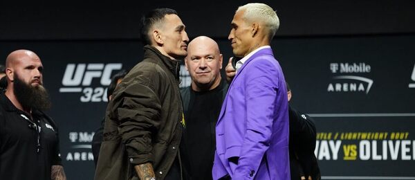 Max Holloway (vlevo) a Charles Oliveira se na UFC 326 utkají o speciální BMF opasek
