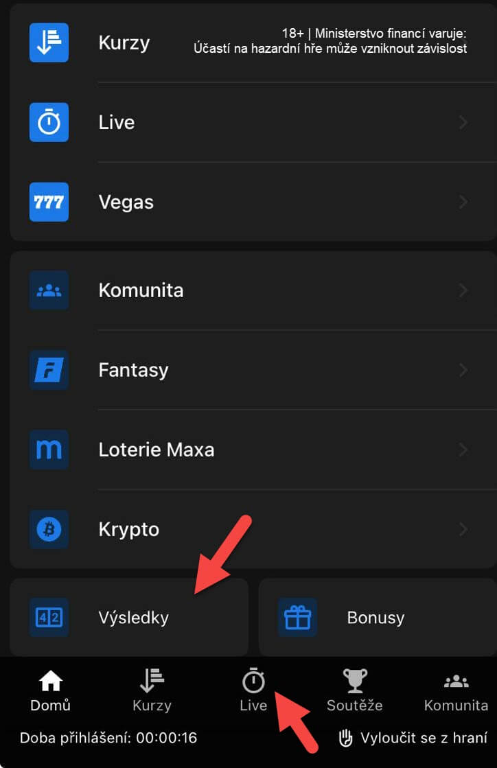Tipsport výsledky v&nbsp;mobilní aplikaci