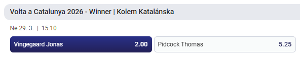 Volta a&nbsp;Catalunya 2026: tip na vítěze