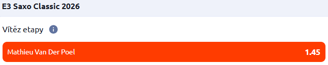 Tip na vítěze E3 Saxo 2026