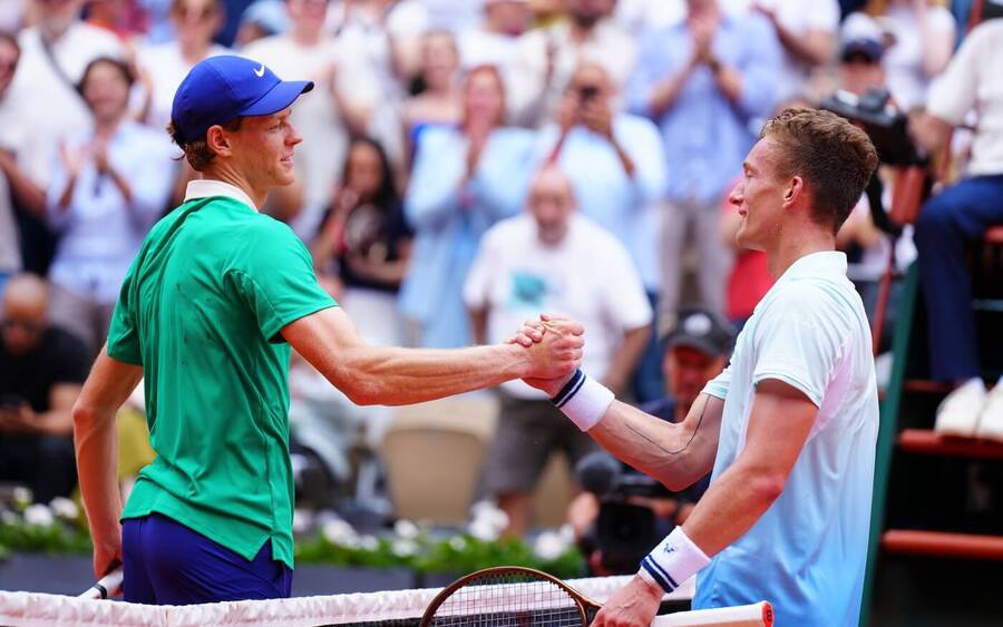 Jannik Sinner a&nbsp;Jiří Lehečka na French Open 2025
