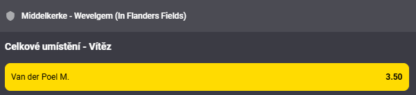 Tip na vítěze In Flanders Fields 2026