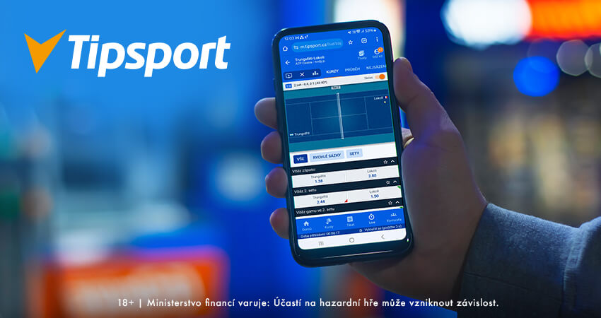 Tipsport aplikace nabízí kurzové sázení i&nbsp;live streamy přímo v&nbsp;mobilu