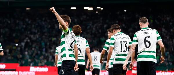 Hráči Sportingu oslavují branku