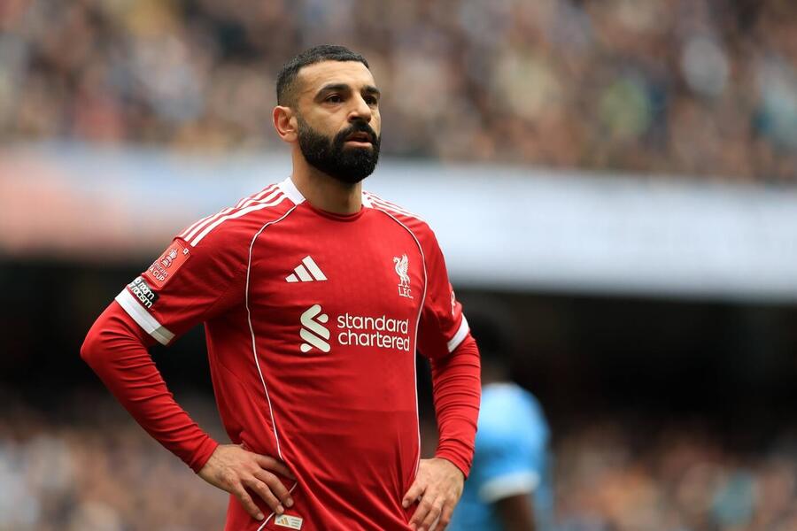 Mohamed Salah během prohry Liverpoolu s&nbsp;Manchesterem City