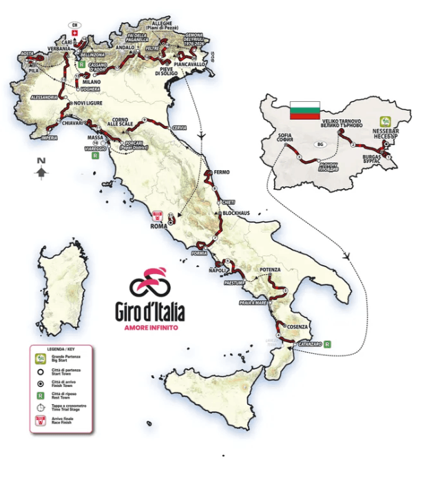 Trasa Giro d´Italia