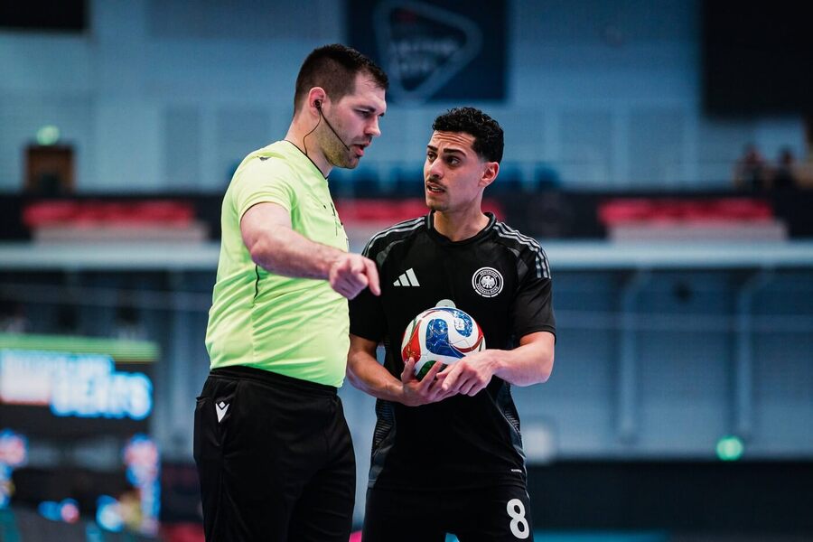 Futsalový zápas mezi Německem a&nbsp;Chorvatskem