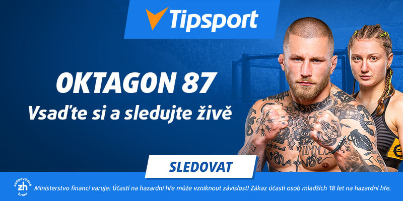 Oktagon 87 můžete sledovat živě zdarma na TV Tipsport