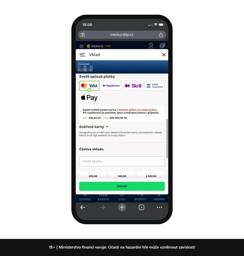 Všechny varianty pro vklady u&nbsp;MerkurXtipu