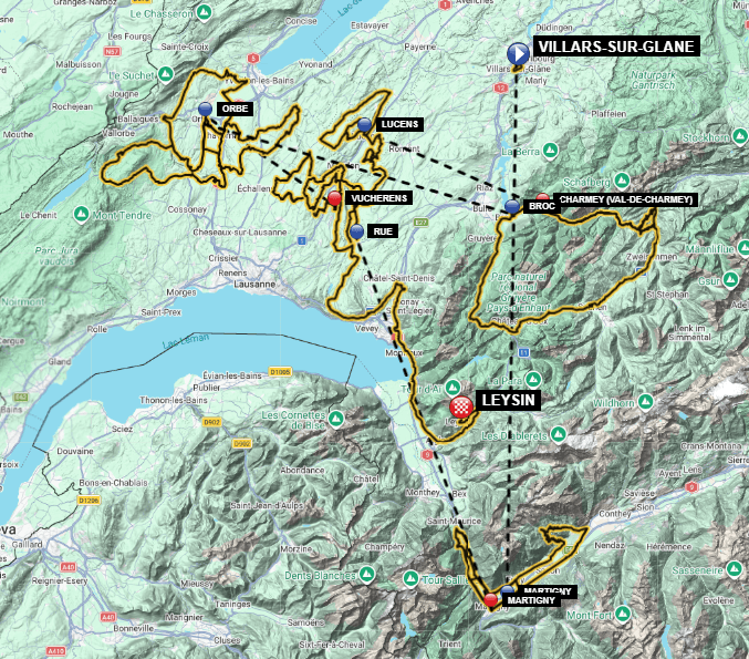 Trasa Tour de Romandie