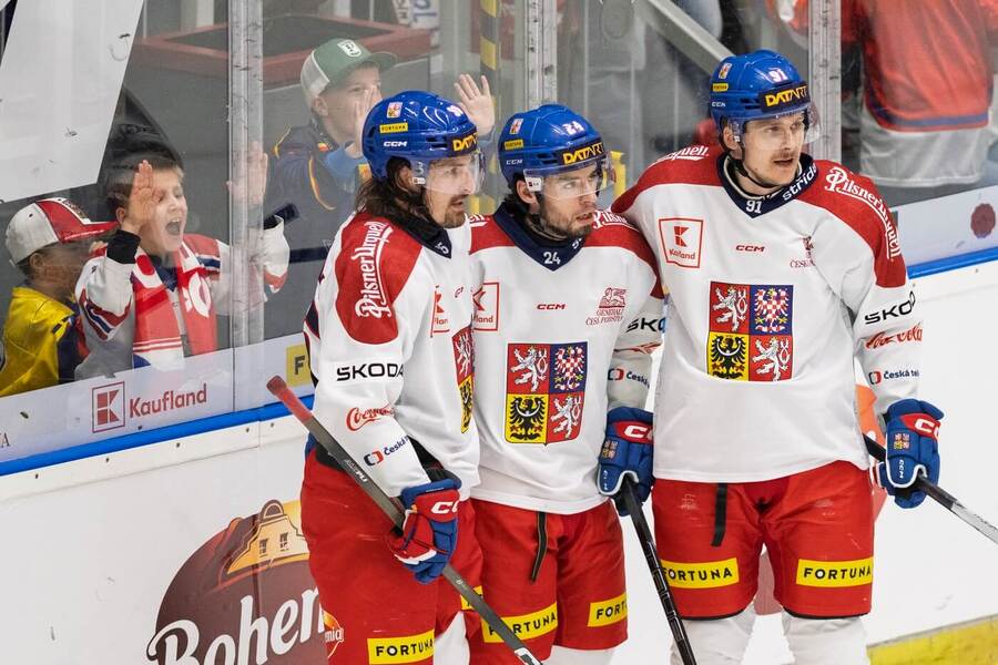 Daniel Voženílek, Matyáš Filip a&nbsp;Matyáš Kantner na Fortuna Hockey Games
