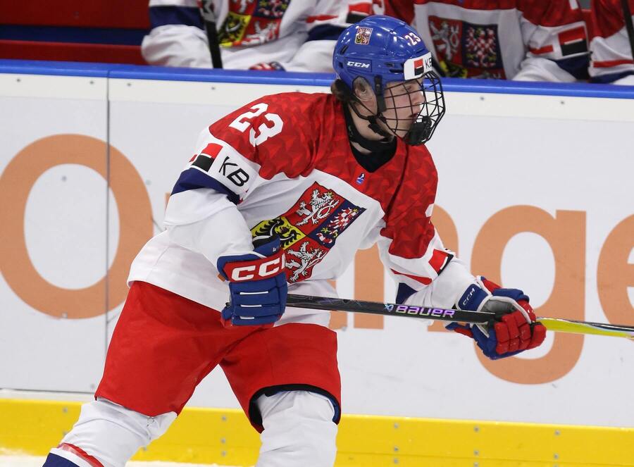 Útočník české reprezentace U18 Adam Klaus