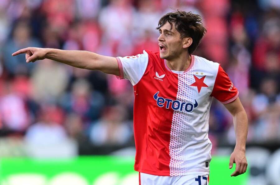 Slávista Mojmír Chytil během utkání s&nbsp;Olomoucí