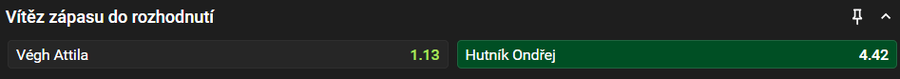 Sázkový tip k&nbsp;zápasu Végh vs. Hutník