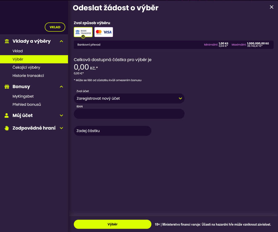 Rozhraní u&nbsp;Kingsbet, kde probíhají výběry