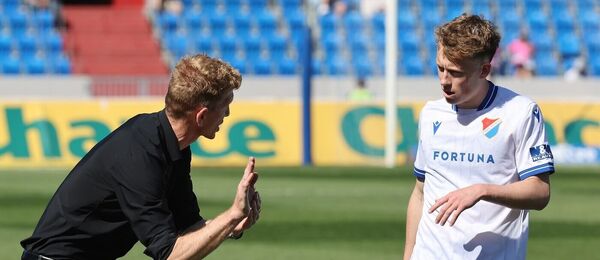 Josef Dvorník a David Planka během zápasu Baníku s Mladou Boleslaví