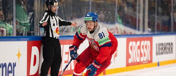 Matěj Blümel je se dvěma góly nejlepším střelcem Česka na MS v hokeji 2026