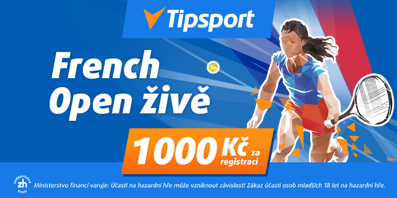Vsaďte si na French Open 2026 U Tipsportu s&nbsp;bonusem