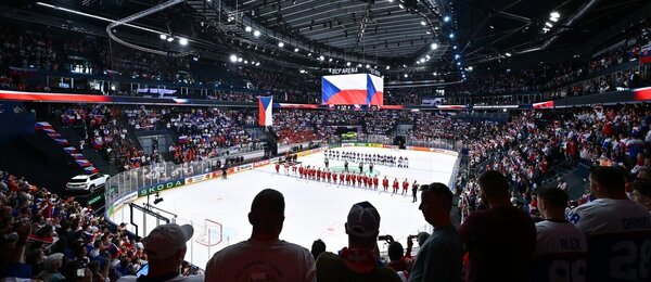 Momentka po konci utkání Česko vs. Slovensko na MS v hokeji 2026