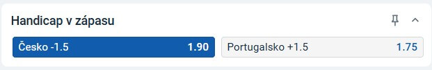 Sázka na zápas Česko - Portugalsko