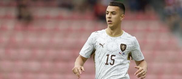 Hugo Sochůrek během přípravného utkání s Kosovem