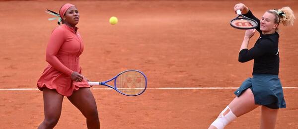 Taylor Townsend a Kateřina Siniaková na turnaji v Římě