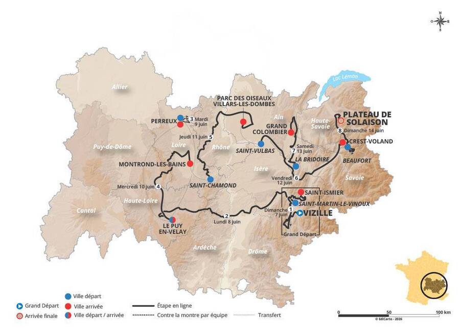 Trasa letošního Tour-de-Auvergne