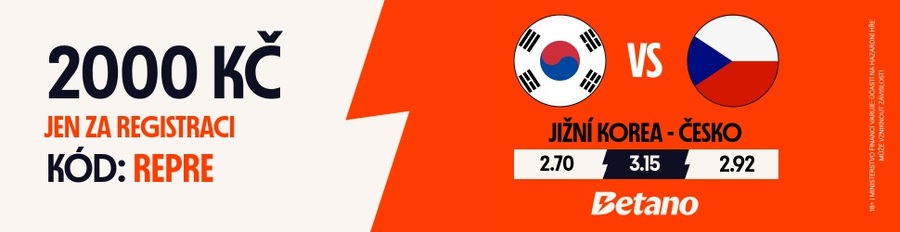 Vsaďte si na Jižní Korea vs. Česko u&nbsp;Betana