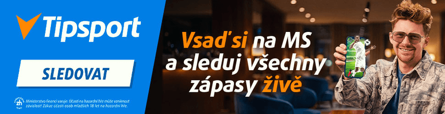 Sleduj všechny zápasy na MS 2026 exkluzivně u&nbsp;Tipsportu