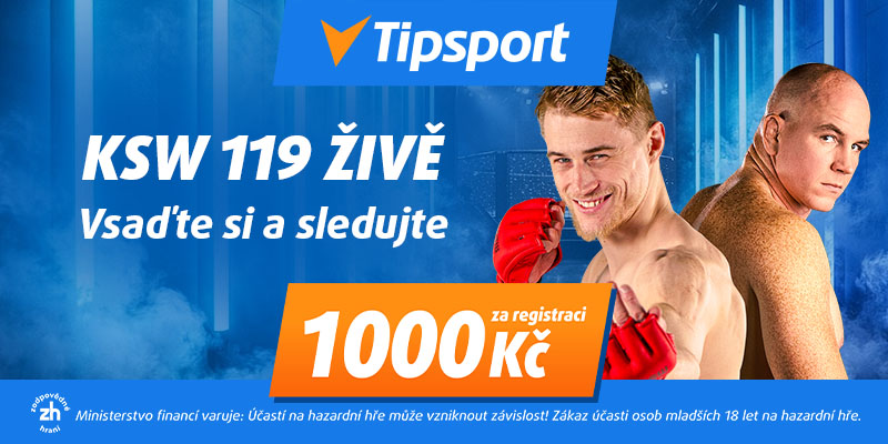 Sledujte KSW 119 na TV Tipsport s&nbsp;bonusem za registraci 1000&nbsp;Kč