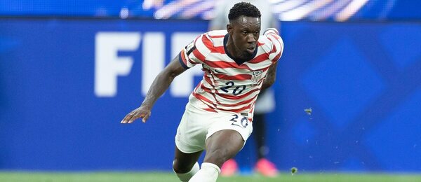 Americký útočník Folarin Balogun v utkání proti Paraguayi na MS 2026