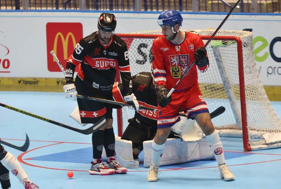 Fotka ze zápasu Česko vs. Slovensko na MS v&nbsp;hokejbalu 2026