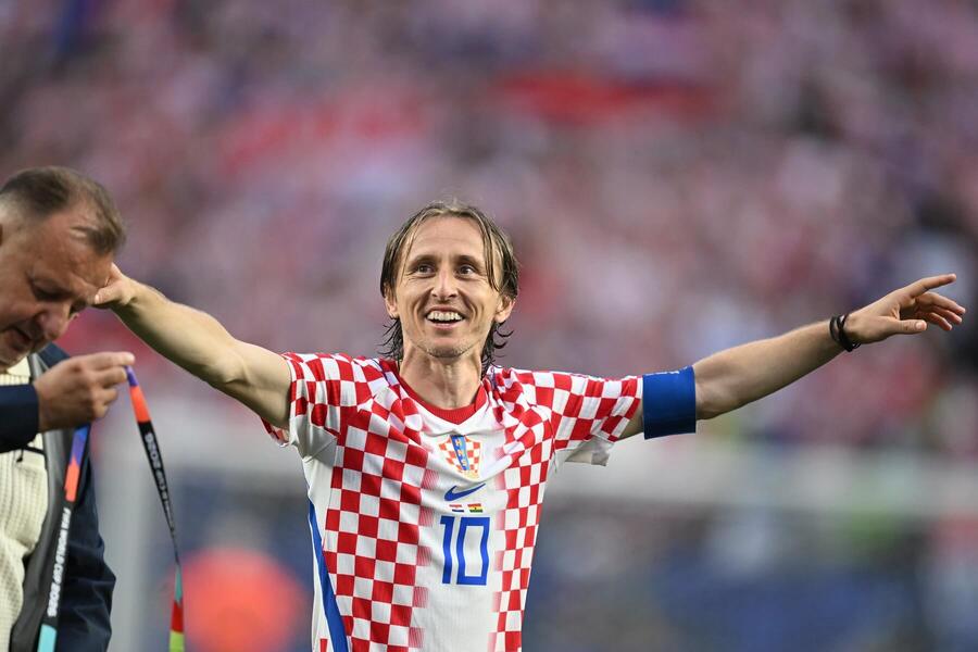 Chorvatský záložník Luka Modrić během střetnutí proti Ghaně na MS 2026