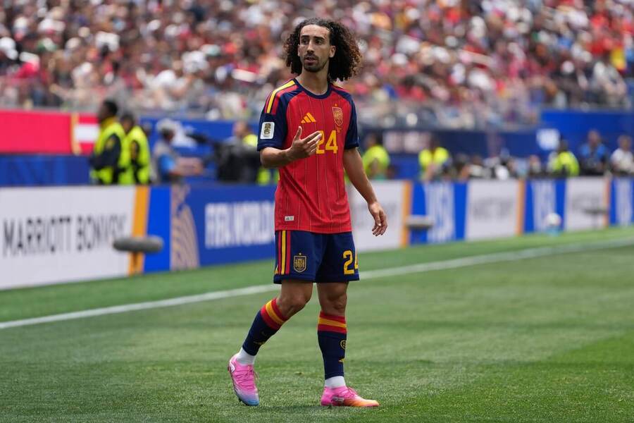 Marc Cucurella během zápasu Španělska s&nbsp;Rakouskem