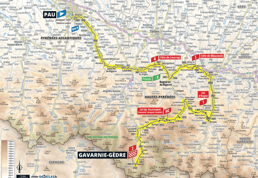 Trasa 6.&nbsp;etapy Tour de France