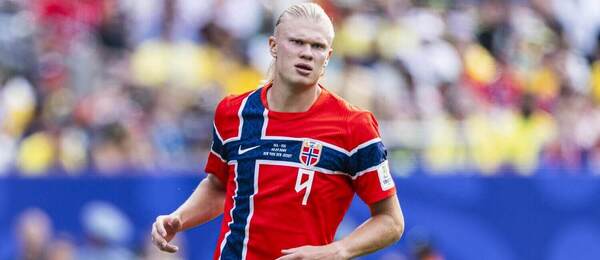 Norský útočník Erling Haaland v zápase proti Brazílii