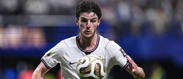 Anglický záložník Declan Rice během semifinále