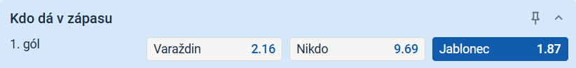 Tip na výsledek zápasu Varaždin vs. Jablonec