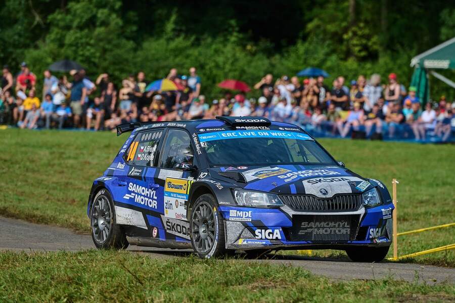 Adam Březík na trati Barum Rally