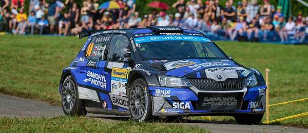 Adam Březík na trati Barum Rally
