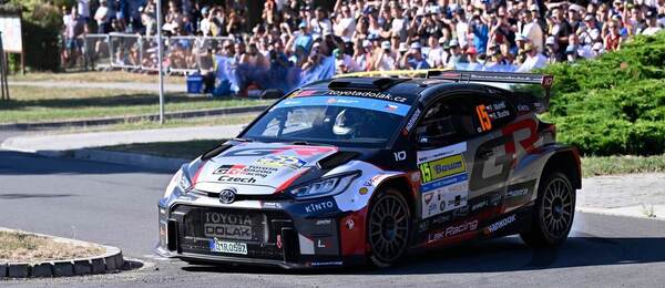 Filip Mareš na Barum Rally Zlín 2026, fotka ze známého vracáku v Pohořelicích na RZ Pohořelice