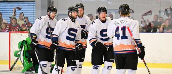 Hokejisté HC Sparta Praha v přípravném utkání proti Mladé Boleslavi