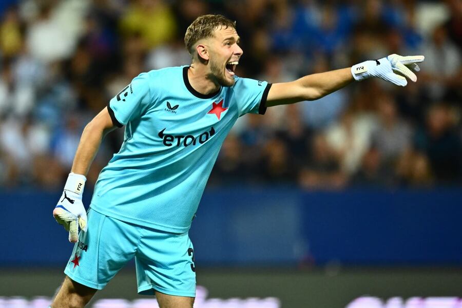 Brankář Jakub Markovič ze Slavie