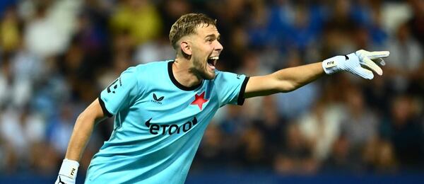 Brankář Jakub Markovič ze Slavie