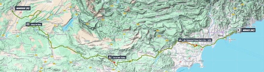 Mapa trasy 2.&nbsp;etapy La Vuelty 2026