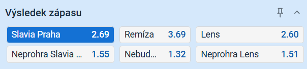 Tip na výsledek zápasu Slavia vs. Lens